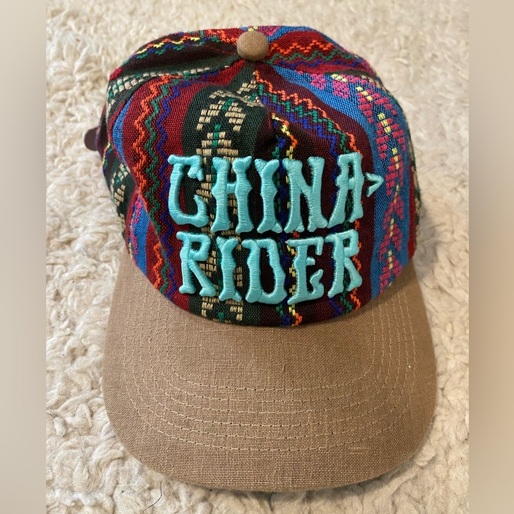 Black Throated Mercantile strap back. China Rider Grateful Dead